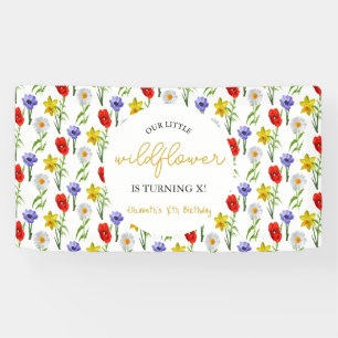 Banderoles Petit Anniversaire de enfant Fleur sauvage