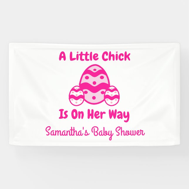 Banderoles Petit Baby shower de Pâques (Horizontal)