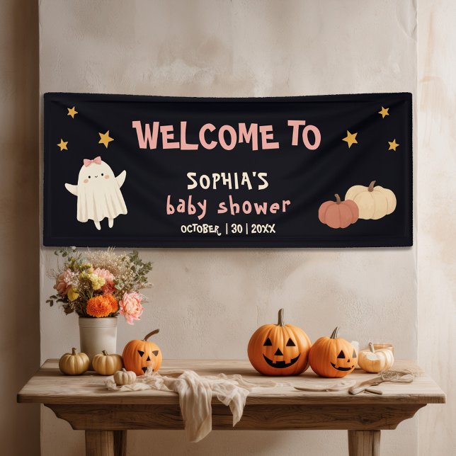 Banderoles Petit Boo Girl Halloween Baby shower Bienvenue (Créateur téléchargé)
