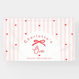 Banderoles Petit Chéri 1er Anniversaire Coquette Nœud