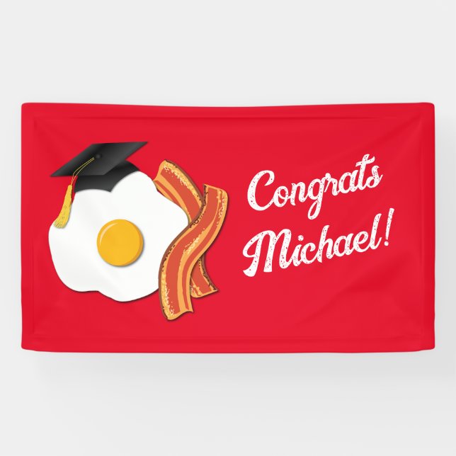 Banderoles Petit-déjeuner Brunch Graduation Party (Horizontal)