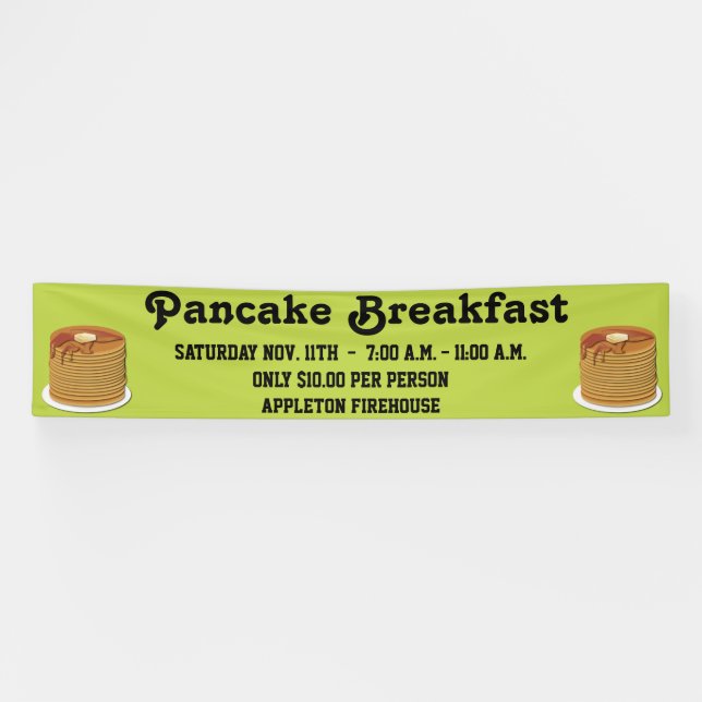 Banderoles Petit déjeuner de crêpe (Horizontal)