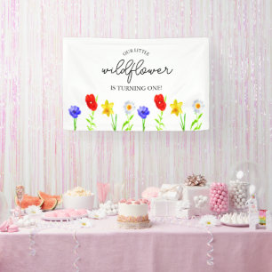 Banderoles Petit Fleur sauvage 1er anniversaire