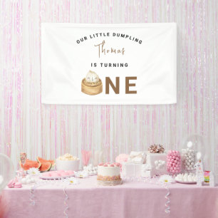 Banderoles Petit gnou chinois première fête d'anniversaire