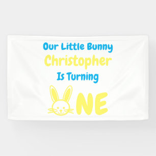 Banderoles Petit Lapin Garçon 1er Anniversaire