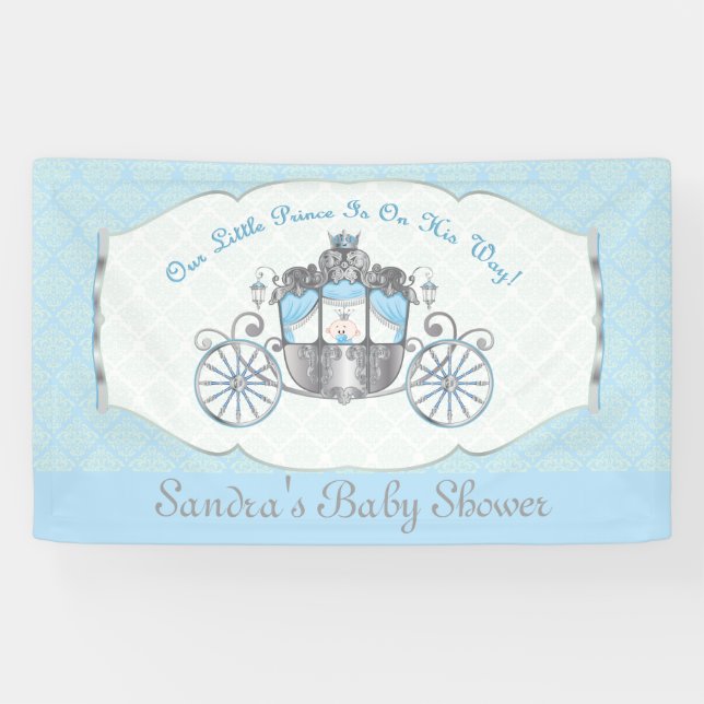 Banderoles Petit prince, baby shower bleu (Horizontal)