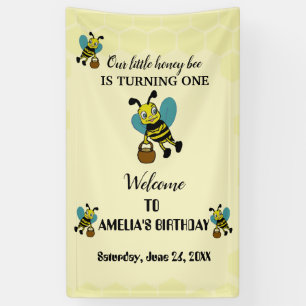Banderoles Petit thème personnalisé Bee 1ère fête d'anniversa