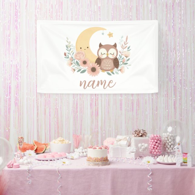 Banderoles Petite chouette avec lune (Fête)