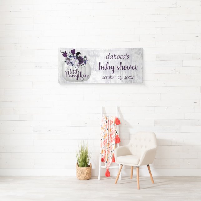 Banderoles Petite Citrouille | Shower pour bébé rustique viol (En situation)