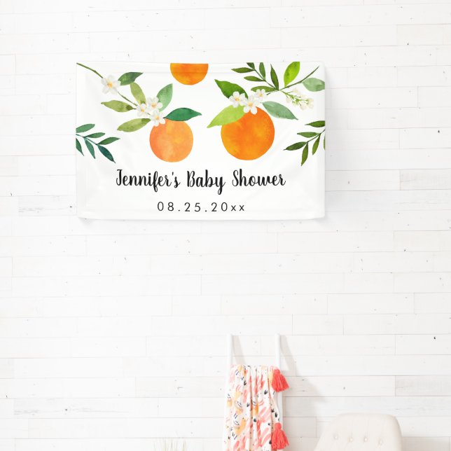 Banderoles Petite Cutie Baby shower Floral (Insitu)
