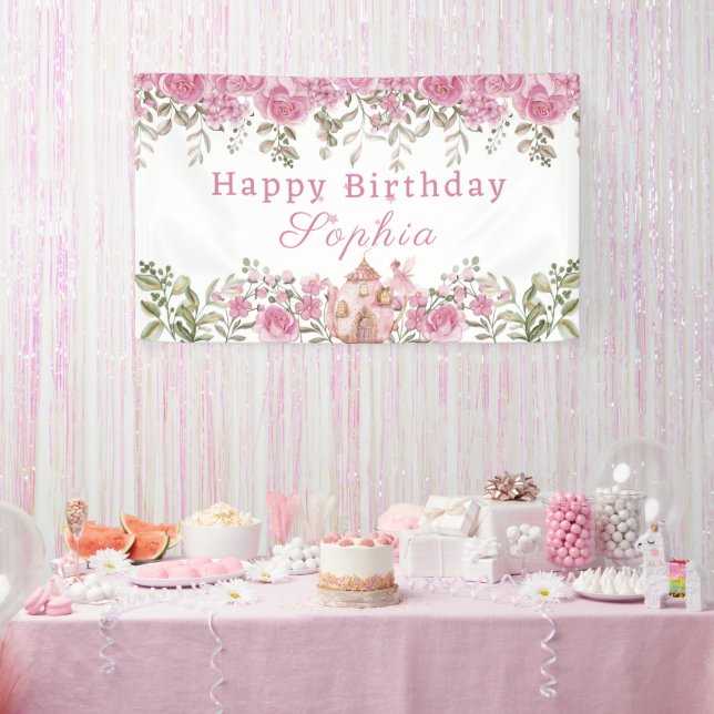 Banderoles Petite Fée Et Théière Anniversaire (Fête)
