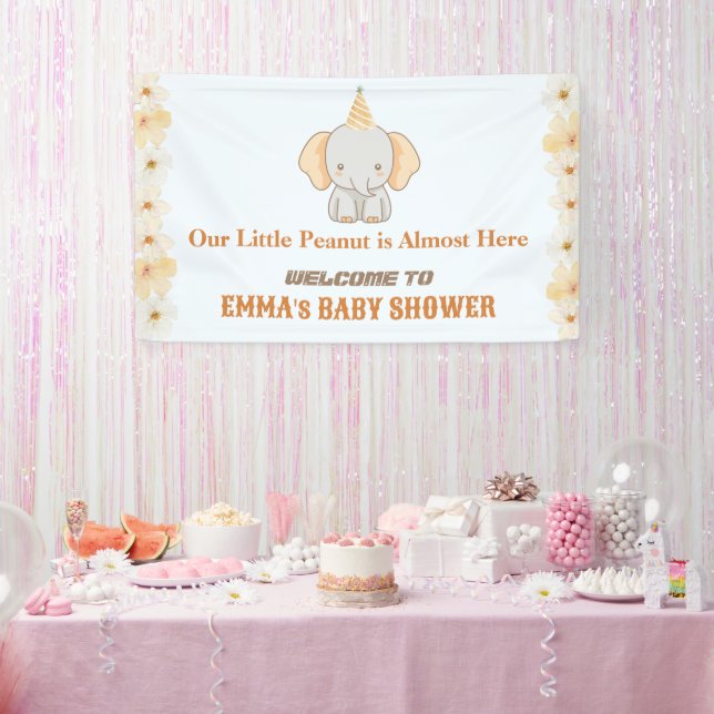 Banderoles Petits rêves de cacahuète – Éléphant Baby Shower (Fête)