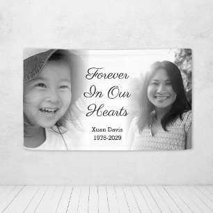 Banderoles Photo Black White Memorial Pour Toujours Dans Nos