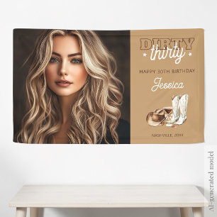 Banderoles Photo de 30e anniversaire Western Country Dirty Th