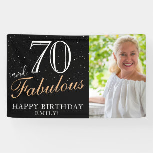 Banderoles Photo de 70 ans et fabuleux anniversaire moderne n