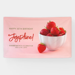 Banderoles Photo de fraise rouge Fête d'anniversaire brunch d