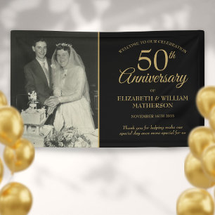 Banderoles Photo de mariage pour le 50e anniversaire de maria