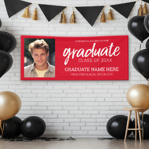 Banderoles Photo d'obtention du diplôme - Classe de Red Grad 