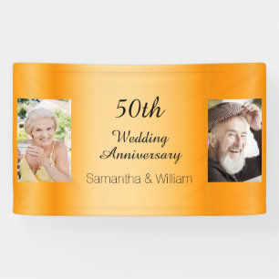 Banderoles photo du 50e anniversaire du mariage d'or