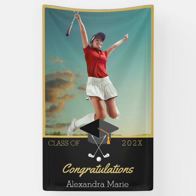 Banderoles Photo Golf félicitations banner (Vertical)