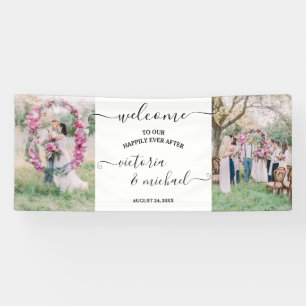 Banderoles Photo mariage moderne élégante Bienvenue