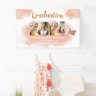 Banderoles Photo Peach Fuzz 2024 Custom Graduation Party