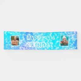 Banderoles Photo personnalisée Birthday pool party piscine ea