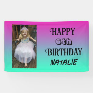 Banderoles Photo personnalisée et âge Joyeux anniversaire