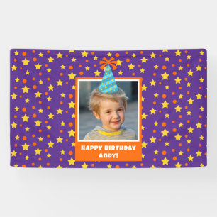 Banderoles Photo pour enfant personnalisée Joyeux anniversair