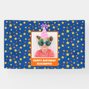Banderoles Photo pour enfant personnalisée Joyeux anniversair