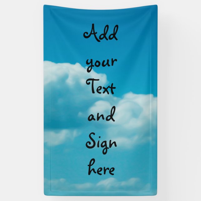 Banderoles Photographe - clouds in the sky + your ideas (Vertical)