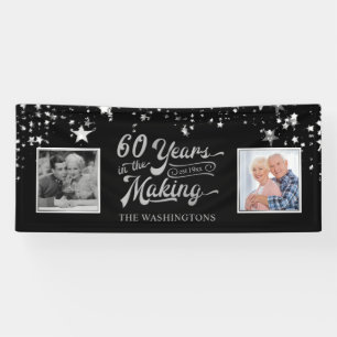 Banderoles Photos du 60e anniversaire de Black & Silver