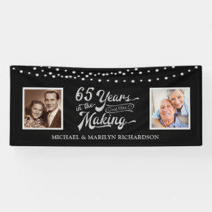 Banderoles Photos du 65e anniversaire   Argent noir