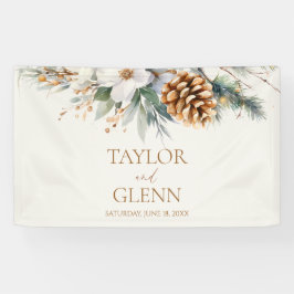 Banderoles Pine d'hiver Fleur Floral Jardin Mariage