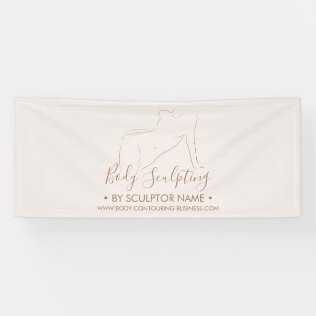 Banderoles Pink Body sculpting contouring spa (Horizontal)