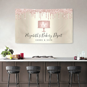 Banderoles Pink Cake boulangerie Chef Parties scintillant Dri