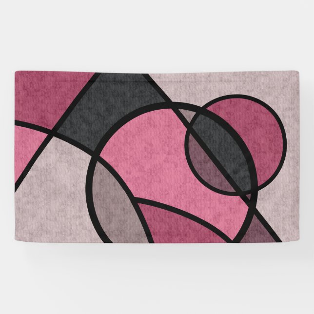 Banderoles Pink Sunrise, abstrait (Horizontal)