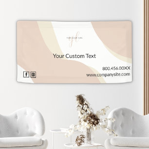 Banderoles Pink Swirl Business Logo Event Display Marketing