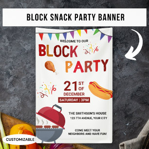 Banderoles Pique-nique amusant snack barbecue voisin fête de 