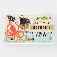 Pirate party fond, poster Kraken, Pirate
