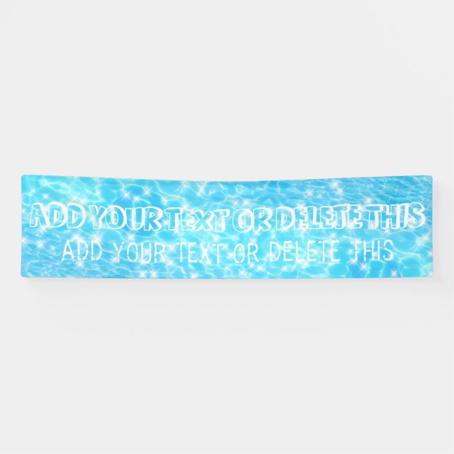 Banderoles Piscine Fête tropicale Fête d'été Fête de l'eau (Horizontal)