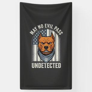 Banderoles Pitbull Patriotique Chien de Garde