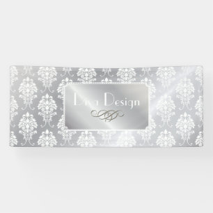 Banderoles PixDezines Damas blanc + ton argent