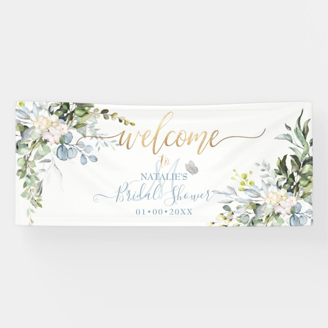 Banderoles PixDezines gomme bleu rustique Eucalyptus (Horizontal)