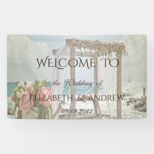Banderoles Plage Floral Retro Arch Mariage