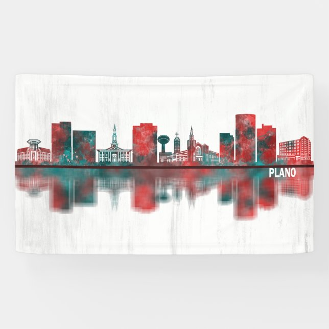 Banderoles Plano Texas Skyline (Horizontal)