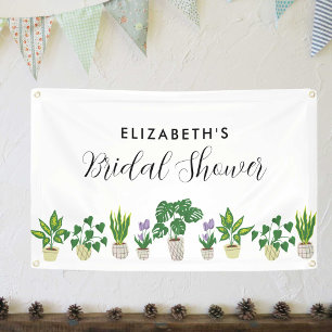 Banderoles Plantes en pot Rideau de verdure pour Baby Shower