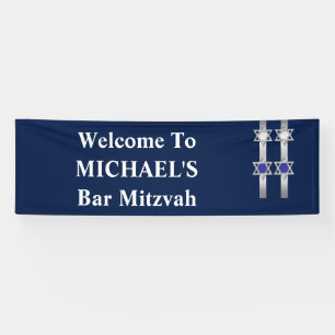 Banderoles Plaquette bienvenue de garçons de mitzvah de barr