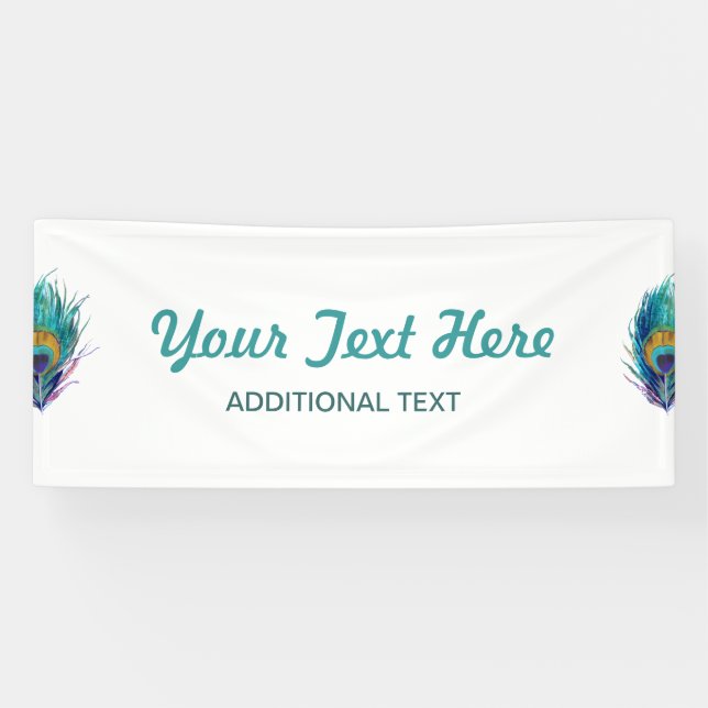 Banderoles Plume de paon (Horizontal)