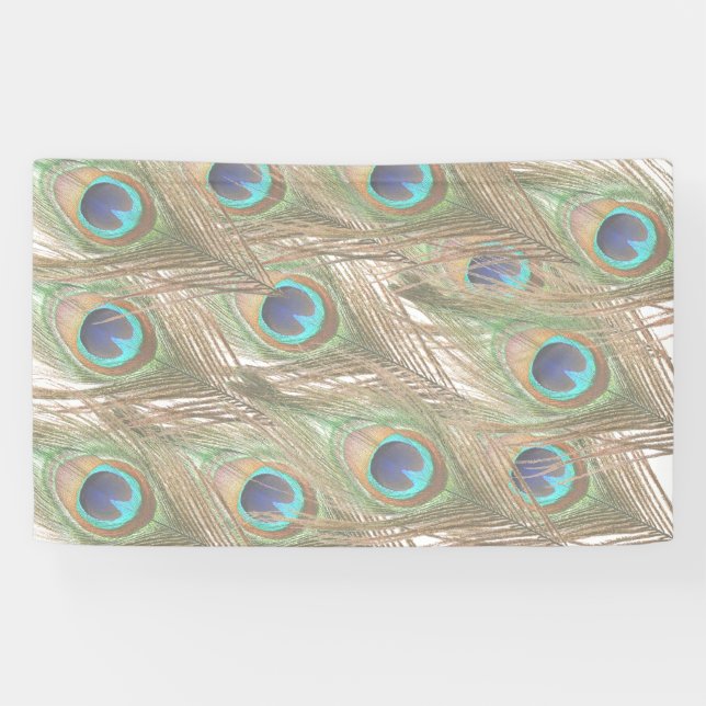 Banderoles Plumes de paon (Horizontal)